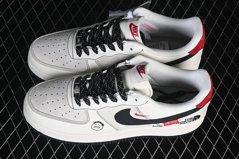 All categories Nk Air Force 1 Air Force series Nk Air Force 1 Low Air Force low-top Nike Air Force 1'07 Low Black and white red contrast Air Force 1 low-top casual sneakers KG6699-F42
